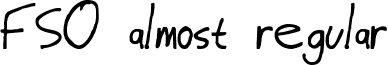 FSO almost regular font - FSOALMOS.TTF