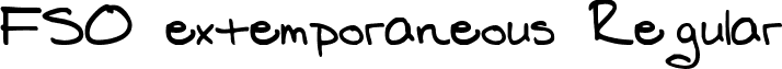 FSO extemporaneous Regular font - FSOEXTEM.TTF