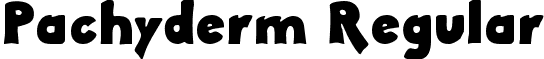 Pachyderm Regular font - PACHYDER.TTF