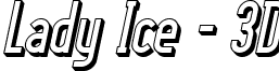 Lady Ice - 3D font - Lady Ice - 3D Italic.ttf