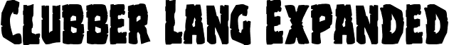 Clubber Lang Expanded font - Clubber Lang Expanded Expanded.ttf