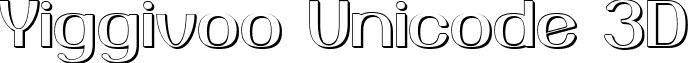 Yiggivoo Unicode 3D font - Yiggivoo Unicode 3D.ttf