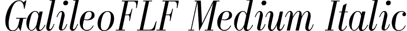 GalileoFLF Medium Italic font - Galileo FLF Medium Italic.ttf