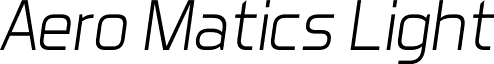 Aero Matics Light font - Aero Matics Light Italic.ttf