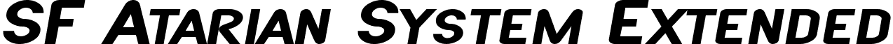 SF Atarian System Extended font - SF Atarian System Extended Bold Italic.ttf