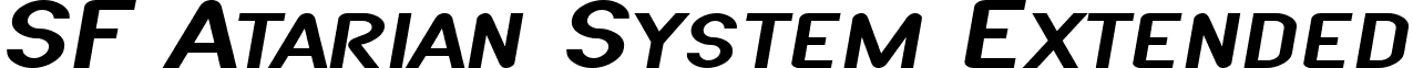SF Atarian System Extended font - SF Atarian System Extended Italic.ttf
