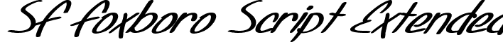 SF Foxboro Script Extended font - SF Foxboro Script Extended Bold Italic.ttf