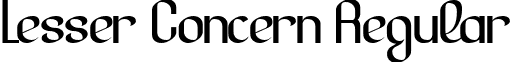 Lesser Concern Regular font - lesserco.ttf