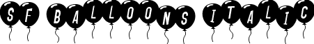 SF Balloons Italic font - sf balloons italic.ttf