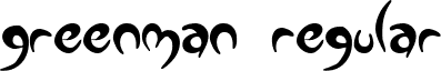 Greenman Regular font - Greenman.ttf