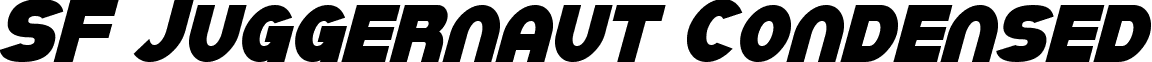 SF Juggernaut Condensed font - SF Juggernaut Condensed Bold Italic.ttf