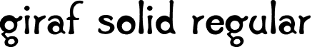 Giraf Solid Regular font - giraf_solid.ttf