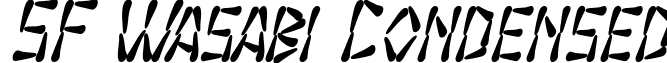 SF Wasabi Condensed font - SF Wasabi Condensed Bold Italic.ttf