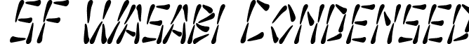 SF Wasabi Condensed font - SF_Wasabi_Condensed_Italic.ttf