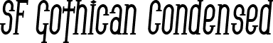 SF Gothican Condensed font - SF Gothican Condensed Bold Italic.ttf