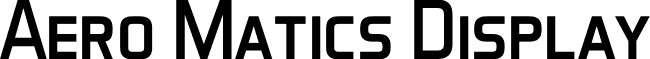 Aero Matics Display font - Aero Matics Display.ttf