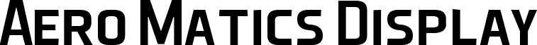 Aero Matics Display font - Aero Matics Display Regular.ttf