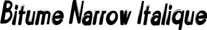 Bitume Narrow Italique font - Bitume Narrow Italique.ttf
