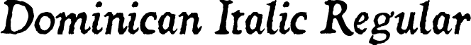 Dominican Italic Regular font - Dominican Italic.ttf