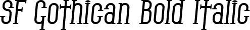 SF Gothican Bold Italic font - SF Gothican Bold Italic.ttf
