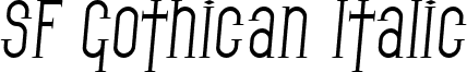 SF Gothican Italic font - SF Gothican Italic.ttf