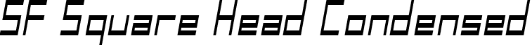 SF Square Head Condensed font - SF Square Head Condensed Italic.ttf