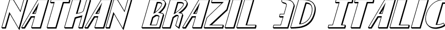 Nathan Brazil 3D Italic font - nathanbrazil3dital1_1.ttf