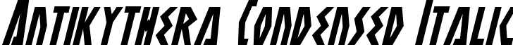 Antikythera Condensed Italic font - Antikythera Condensed Italic Condensed Italic.ttf