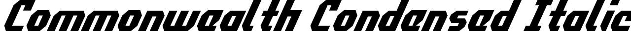 Commonwealth Condensed Italic font - Commonwealth Condensed Italic Condensed Italic.ttf