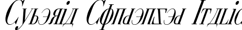 Cyberia Condensed Italic font - Cyberia Condensed Italic Condensed Italic.ttf