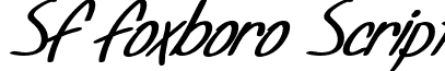 SF Foxboro Script font - SF Foxboro Script Bold Italic.ttf