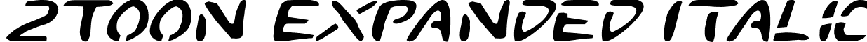 2Toon Expanded Italic font - 2Toon Expanded Italic Expanded Italic.ttf