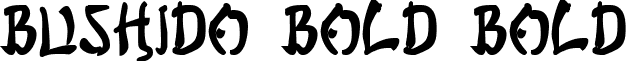 Bushido Bold Bold font - Bushido Bold Bold.ttf