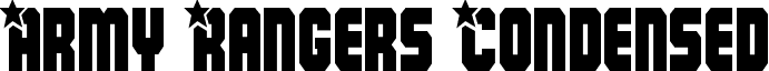 Army Rangers Condensed font - Army Rangers Condensed Condensed.ttf