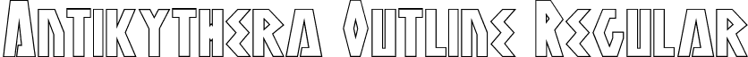 Antikythera Outline Regular font - Antikythera Outline.ttf