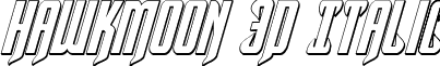 Hawkmoon 3D Italic font - Hawkmoon 3D Italic Italic.ttf