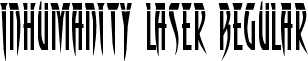 Inhumanity Laser Regular font - Inhumanity Laser.ttf