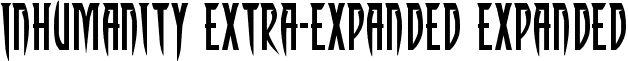 Inhumanity Extra-Expanded Expanded font - Inhumanity Extra-Expanded Expanded.ttf