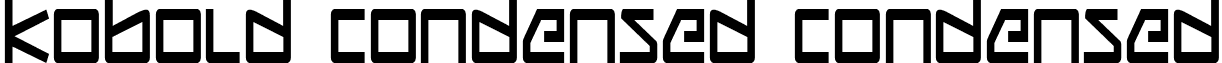 Kobold Condensed Condensed font - Kobold Condensed Condensed.ttf