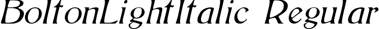 BoltonLightItalic Regular font - BoltonLightItalic Regular.ttf