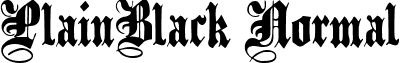 PlainBlack Normal font - PlainBlack Normal.ttf