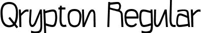 Qrypton Regular font - qrypton.otf