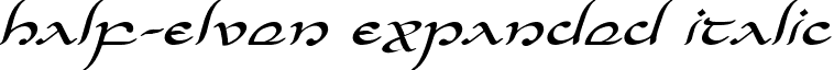 Half-Elven Expanded Italic font - Half-Elven Expanded Italic Expanded Italic.ttf