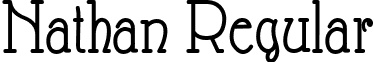 Nathan Regular font - Nathan Regular.ttf