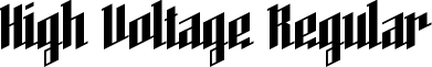 High Voltage Regular font - high_voltage.ttf