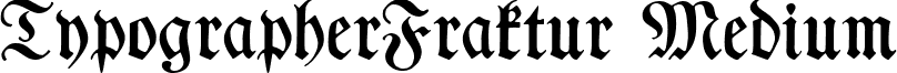 TypographerFraktur Medium font - TypographerFraktur Medium.ttf