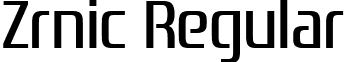 Zrnic Regular font - zrnic rg.ttf