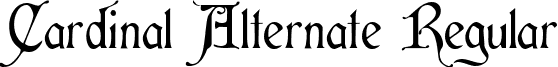 Cardinal Alternate Regular font - Cardinal Alternate.ttf