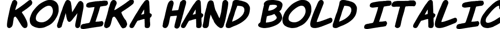 Komika Hand Bold Italic font - Komika Hand Bold Italic.ttf