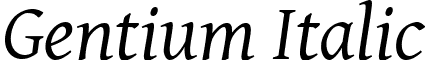 Gentium Italic font - gentiumitalic.ttf